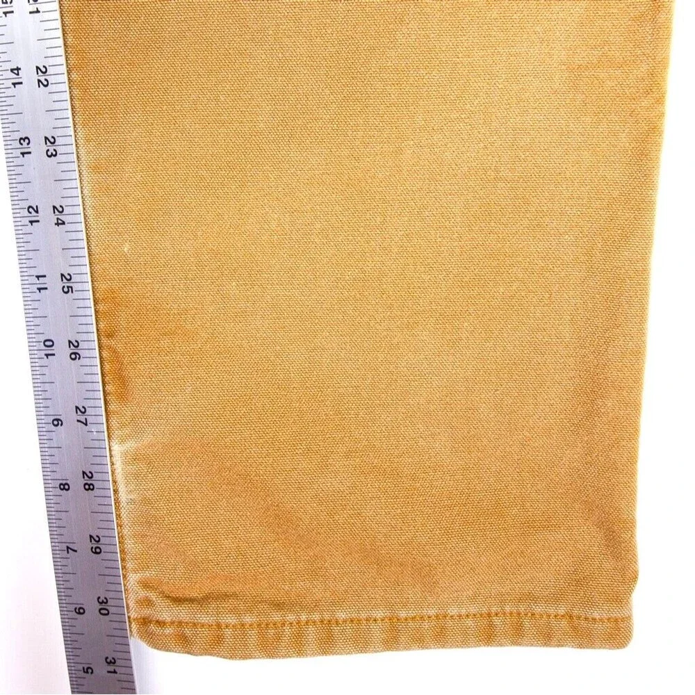 Carhartt Original Dungaree Fit Cargo Work Pants Canvas Tan Size 38 X 32
